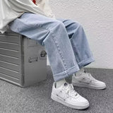 Men Baggy Casual Jeans Male High Street Straight Leg Denim Pants American Classic Retro Summer Casual Long Trousers