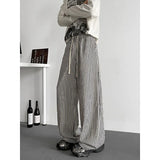 Summer Casual Pants Men Oversized Retro Striped Pants Men Streetwear Korean Loose Wide Leg Pants Mens Trousers Plus Size 5XL