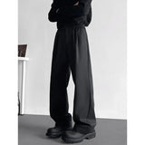 Brown Suit Pants Men Society Mens Black Dress Pants Korean Loose Casual Straight Pants Mens Office Formal Trousers Large Size