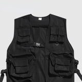 Summer Multi-pockets Cargo Vests for Men Personality Loose Fashion Sleeveless Coat Streetwear Ulzzang Fashion New Chaleco Hombre