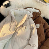 autumn and winter street fashion corduroy thick jacket for men and women couple personalized loose retro casual Harajuku