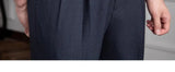 Light Luxury Men's Naples Draped Suit Pants Casual Solid Color Straight Premium Quality Dress Pants Wedding Banquet Business