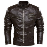 Men Fashion Leather Jacket Men Outerwear Leather Moto Jacket Trend Brand Men's New Clothing Streetwear Blazer Casual Jackets