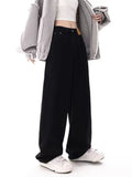 Black Baggy Jeans Women Y2K Harajuku Hippie Korean Oversize Wide Leg Denim Pants Female Casual Kpop Streetwear Trousers