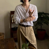 Mens T-Shirt Cotton Casual Thin T-Shirt Daily Basic Breathable Beach Vacation Camping Long-Sleeve Top Men'S Clothing Summer