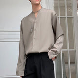 Long Sleeve Shirts for Men Simple Loose Mature Smart Casual Ulzzang Handsome Fashion All-match Harajuku Classic Daily Рубашки