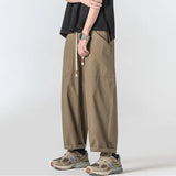 Summer Casual Pants Men Oversized Wide Leg Pants Men Japanese Streetwear Hip-hop Loose Cotton Straight Pants Mens Trousers M-3XL