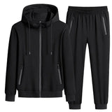 Male 2 Pieces Sweatshirt + Sweatpants Suit 8XL Plus Size New Spring Autumn Clothing Hooded Men Sportswear Sets Casual Pants
