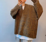 Baggy Pullovers Men Vintage Casual Knitwear All-match High Street Slouchy American Style Autumn Winter Sweaters Personality Chic