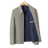 Men New Fashion Turn Down Collar Jacket Brand Outerwear Coats Spring Autumn Smart Casual Classic Luxury Business Jacket
