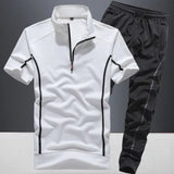 Top Pants Sets Man Polyester T Shirt Slim Fit Sports Suits Cotton Essential Fashion Tracksuit Cheap Young La Kpop Men's Clothing