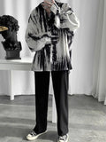 Tie Dye Shirts for Men Baggy Handsome Casual Long Sleeve Tops Personality Harajuku Soft All-match Spring Autumn Daily