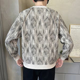 Men Long Sleeve Tshirt Textured Fabric Soft Breathable Top Unique Design Trendy Streetwear Casual Comfort Fashion Tee