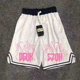 2025 New American Shorts Basketball Letter Print Boy Korean Streetwear Summer Half Pants Loose Casual Sports Shorts Aesthetic