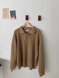 Sweater Men's Autumn Winter Korean Fashion Loose Trend Pullover Solid Color Long Sleeve Sweater Casual Male Tops