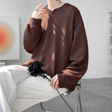 High Quality Texture Long Sleeve T shirt For Men Spring Autumn Casual Mens T-shirts Male Tops Classic Clothes Men's T-Shirts