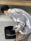 Man Clothes Graphic Jacket Cardigan Knitted Sweaters for Men Coat Maletry Y2k Streetwear Plus Size Tops 90s Vintage Loose Fit X