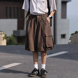 Shorts Men Summer Pockets Breathable Vintage Japanese Style Fashion All-match Handsome Youthful Classic Chic Streetwear Students