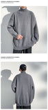 Sweater men 2025 New Men Knitwear Solid High Neck Sweater Soft Warm Comfortable Winter Pullover Fashion Casual Warm Sweater