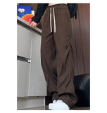 Men Casual Pants 2025 New Style Personalized Design Autumn Korean Fashion Loose Fit Straight Leg Elastic Waist Pleated Pants