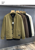 Korean Heavy Baseball Uniform Jacket Men's Preppy Button Cardigan Jacket Spring Autumn Large Size American Retro Trendy Jacket