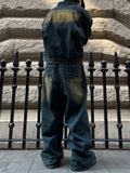 Men's Retro Loose Fitting Casual Jeans, Y2k Casual Trendy Pants, Vintage Baggy Fitting Wide Leg High Street Mop Pants