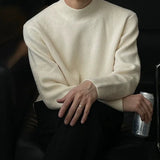 Winter Thick Sweater Men Slim Fit Warm Thicken Stand Up Collar Sweater Men Korean Long Sleeved Sweater Mens Jumper Clothes