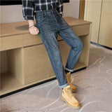Spring Jeans Men's High quality Classic Slim Straight Trousers Fashion Stretch Cotton Casual Denim Pants Brand Clothes