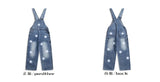 American Retro Star Splashing Print Denim Overalls Korean Style Fashion High-end Solid Color Jumpsuits Aesthetic All-match Chic