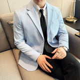 Men Suit Linen Blazers Jackets Men Business Casual Suit Designer Coats New Spring Summer Formal Wear Slim Fit Blazers