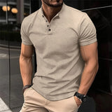 Summer Classic Men's Short Sleeve Button Solid Color POLO Shirt High Quality Casual And Comfortable Men's Top