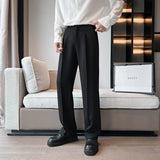 White Gray Black Suit Pants Men Slim Fashion Social Mens Dress Pants Korean Straight Pants Mens Office Formal Trousers M-3XL