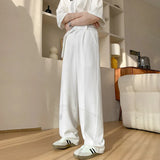 Baggy Casual Pants Men Simple Elegant Handsome Smart Casual British Style All-match Daily Soft Full-length Trousers High Street