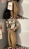 Autumn and winter street fashion Korean style personalized round neck sweater for couples loose retro Harajuku casual top y2k