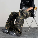 Cyber Y2K Streetwear Camouflage Baggy Tracksuit Cargo Pants Men Clothes Multi Pockets Male Casual Long Trousers Moda Hombre