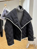 Design-sensing Niche Parkas Unisex Lapel Cotton Coat Women Korean Autumn Winter Light Short Trendy High-end Jacket Aesthetic