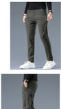 Casual Pants Men Spring Autumn 2025 New Straight Slim Fit Sweatpants Solid Color Business Elastic waist Male Trousers