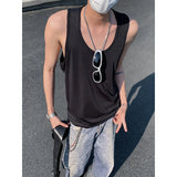 Men Cotton Vest Sweat Absorbing Gym Workout Sportswear Solid Mens Athletic Sleeveless Shirt Activewear Top Casual Training