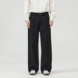 Baggy Wide-leg Jeans 100% Cotton Comfortable Breathable Autumn Casual Denim Pants Loose Straight Trousers Fashion Streetwear