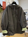 Design-sensory Zippers Trench Coat Both Sides Thin Hooded Jacket Korean 2025 Summer Spliced Jacket High-end Sunscreen Clothes