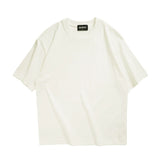 New Men Oversized T shirts Female 260 GSM Casual White Streetwear Tees Black Solid Basic Summer Tops for Young