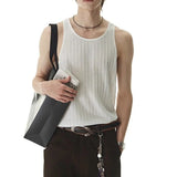 Summer Men's Solid Color Sleeveless Vest Y2k Korean Version Loose Casual Fashion Street Trend Simple Men's New Round Neck Top