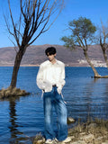 American street fashion men and women spring and autumn personalized straight leg jeans couple loose retro casual pants y2k