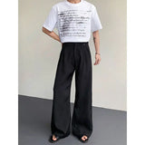Baggy Black Suit Pants Mens Oversized Society Mens White Dress Pants Korean Loose Wide Leg Pants Mens Office Formal Trousers
