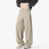 Black Casual Pants Men Fashion Oversized Wide Leg Pants Men Streetwear Korean Loose Straight Pants Mens Baggy Beige Trousers