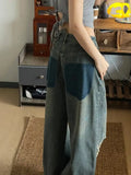 European and American Summer HipHop Men and Women Trendy Personalized Straight Tube Washed Jeans Couple Loose Retro Casual Pants