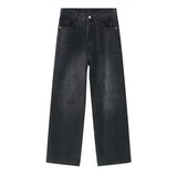 Summer Men Wash Jeans Male New Fashion Straight Wide Leg Baggy Loose Denim Trousers High Street Hot Sale Casual Trousers