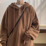 American style trend personalized trend lazy style for men and women hooded sweater loose and casual knit top for couples y2k