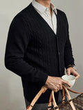 Men's Solid Color Sweaters Autumn and Winter Knitted Sweater Cardigan Men's Casual Jacket Trend Sweaters High Quality Mens Coat
