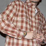 Shirts Men Chic Retro Loose Plaid Handsome Streetwear Japanese Style Pockets Fashion Turn-down Collar Couple Casual Students New